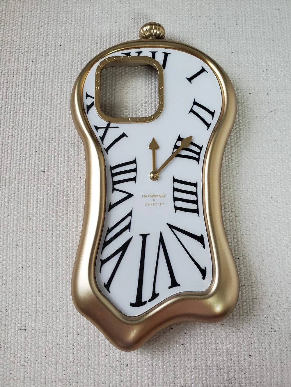 Casetify Salvador Dalí Melting Clock iPhone Case Gold & White